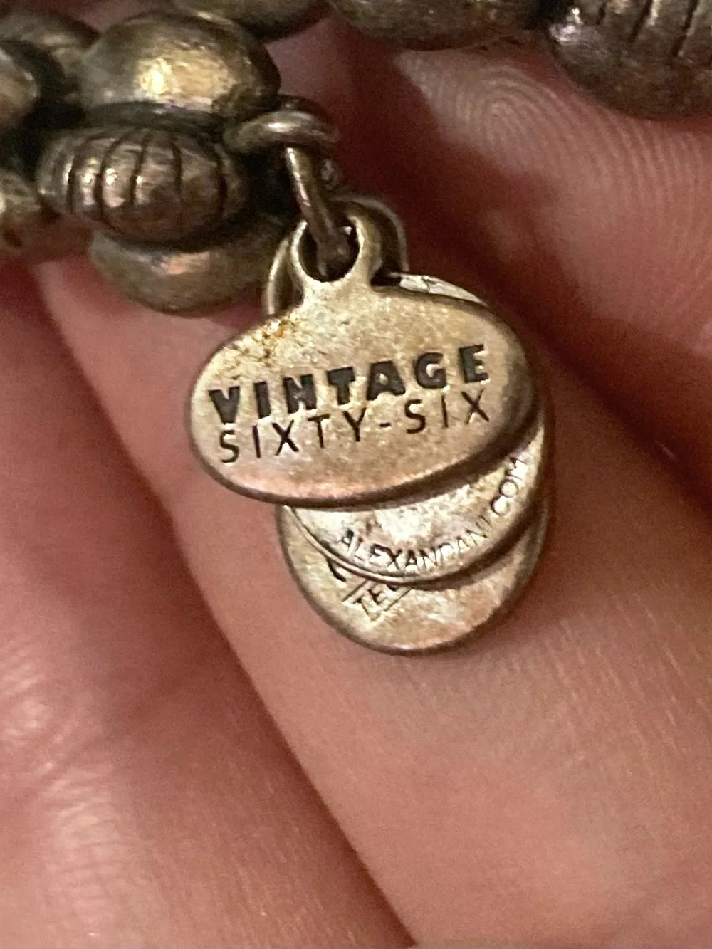 Alex and Ani vintage Silver tone Beaded preloved Bracelet jewelry